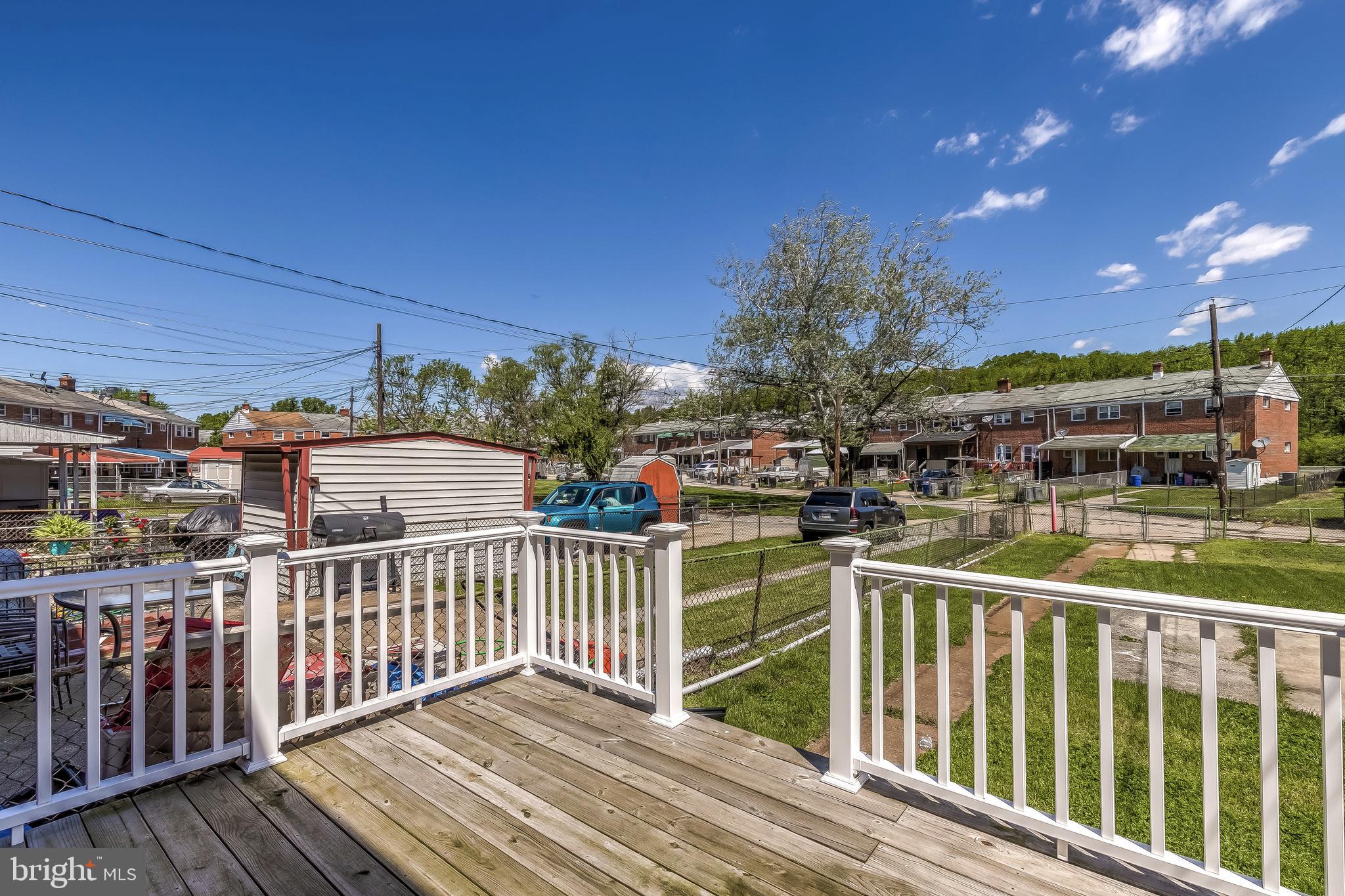 8043 Wallace Road Dundalk, MD 21222 - Photo 31 of 35 Rear yard and deck