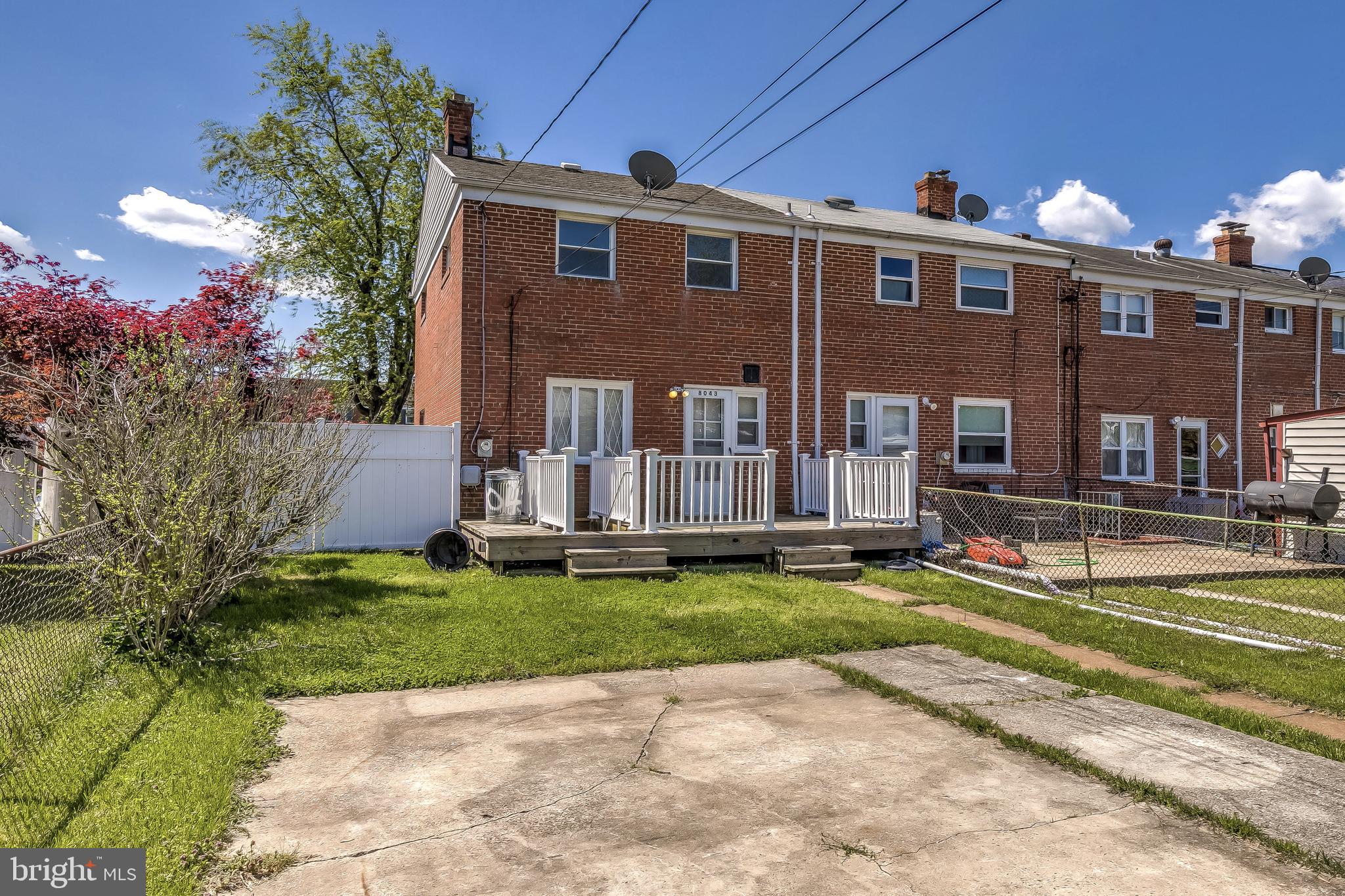 8043 Wallace Road Dundalk, MD 21222 - Photo 35 of 35 Rear yard with parking