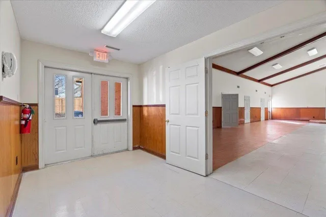 an empty room with window