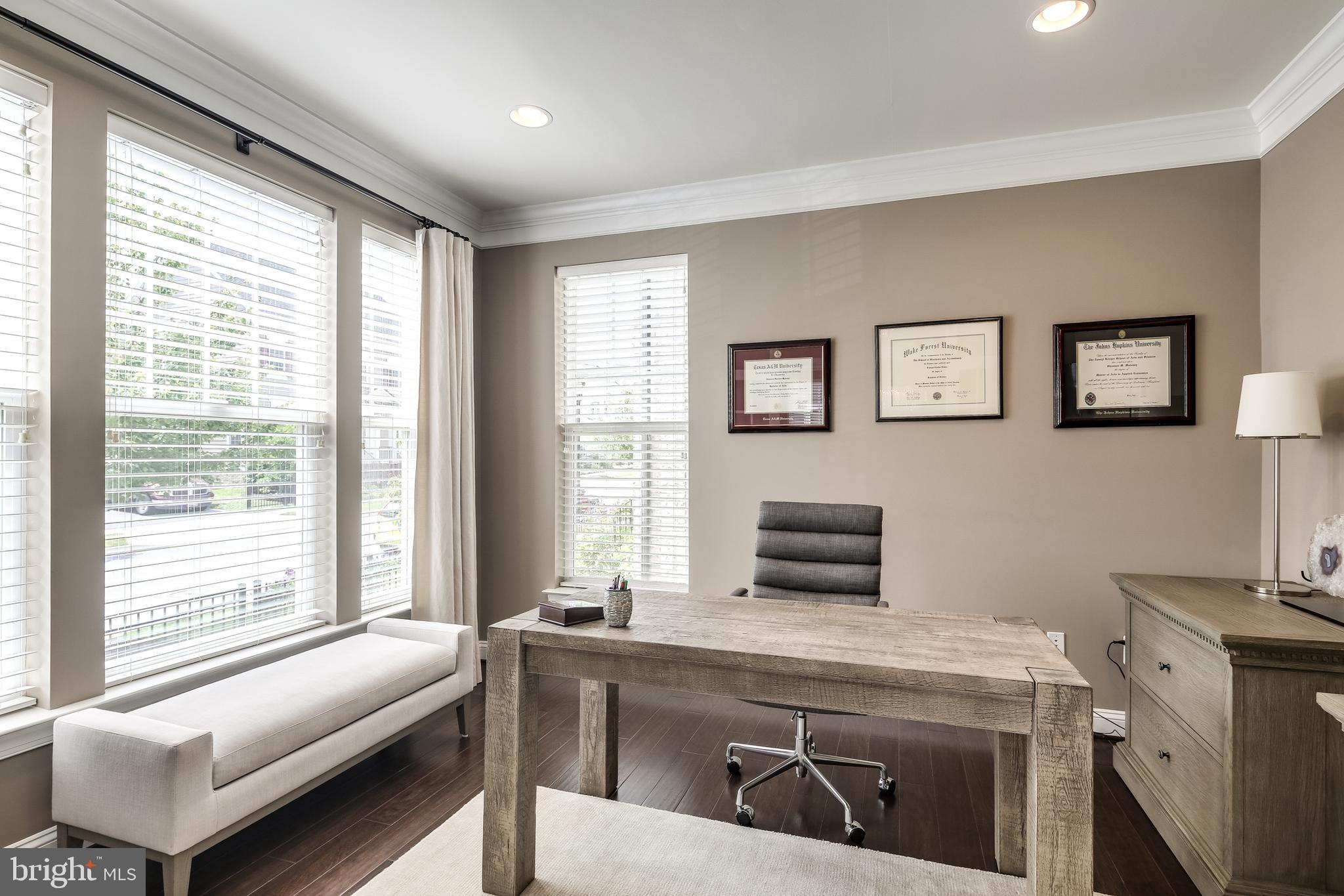 Main level home office, study or library.
