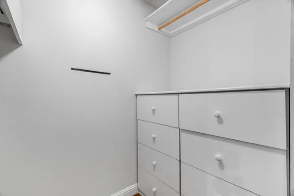 a close view of closet