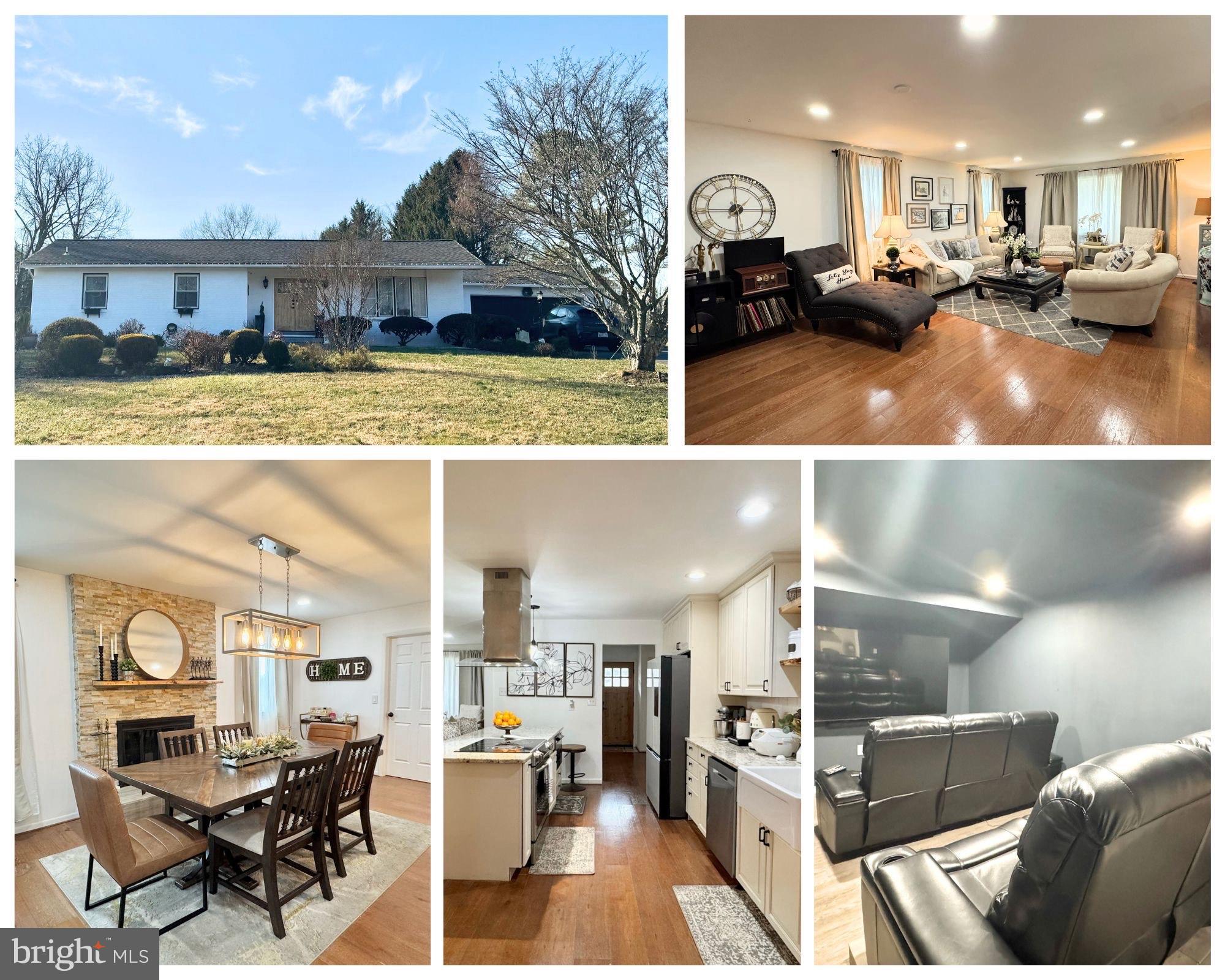 a view of a living room and dining room