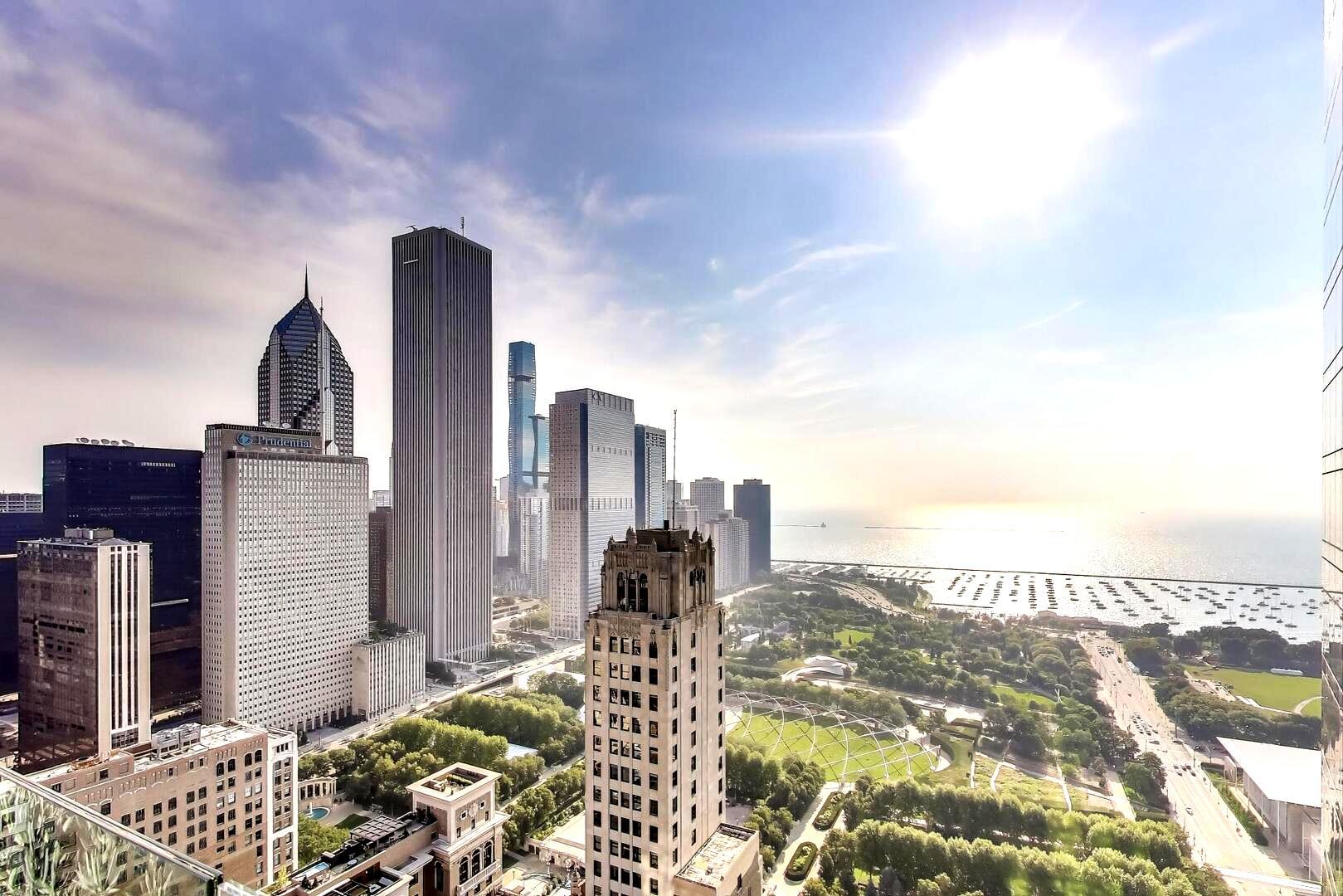 60 East Monroe Street, Unit 5103 Chicago, IL 60603 - Photo 50 of 63 a view of a city with tall buildings
