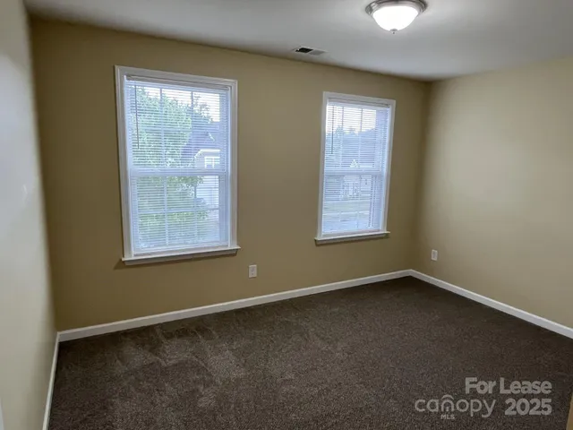 an empty room with closet