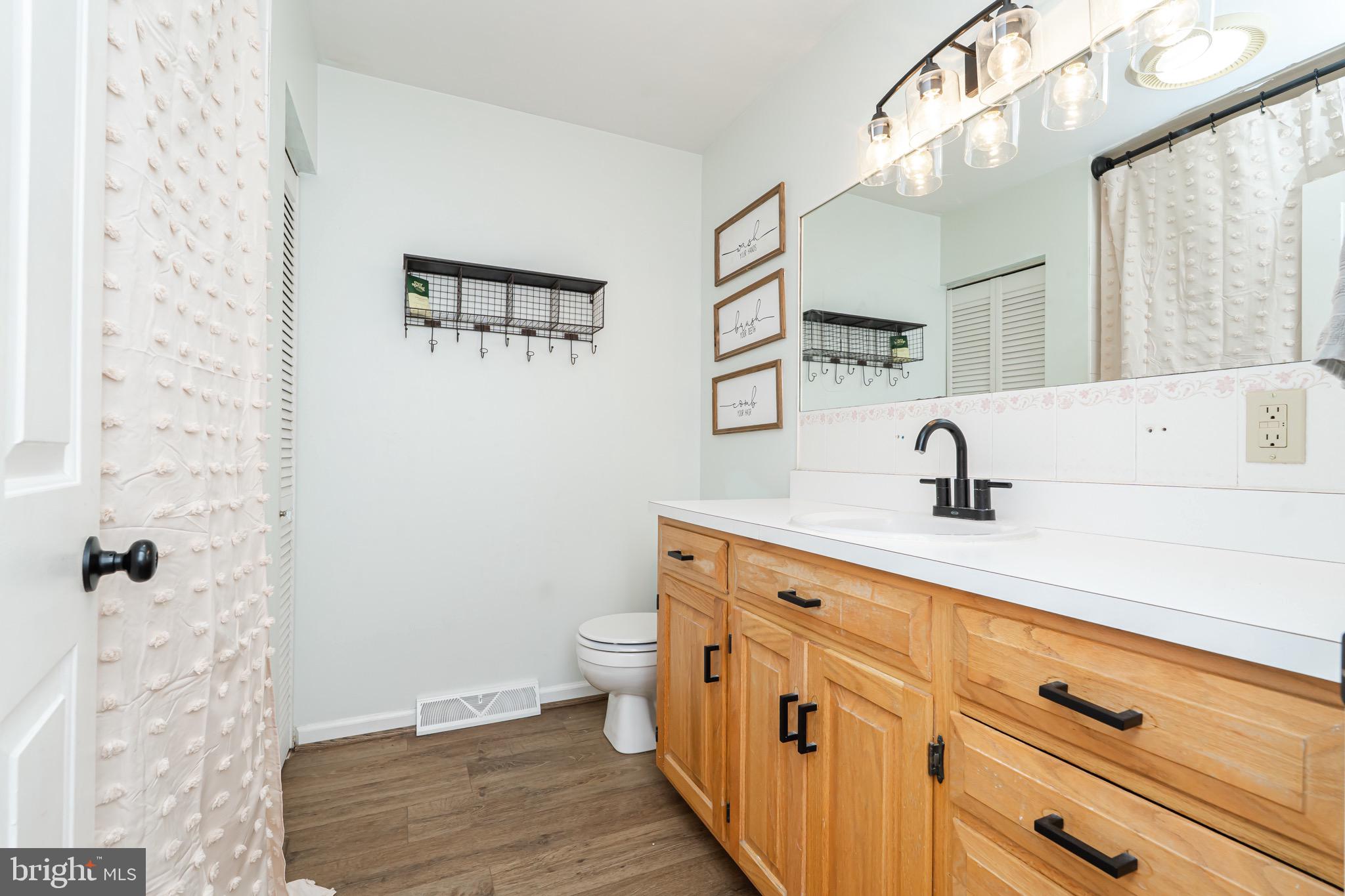 1414 Kitchens Orchard Falling Waters, WV 25419 - Photo 39 of 55 a spacious bathroom with a sink a mirror a toilet and a shower