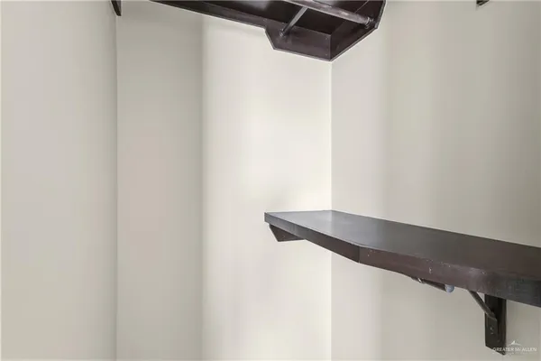 a close view of walk in closet
