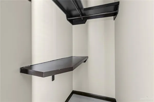 a close view of walk in closet