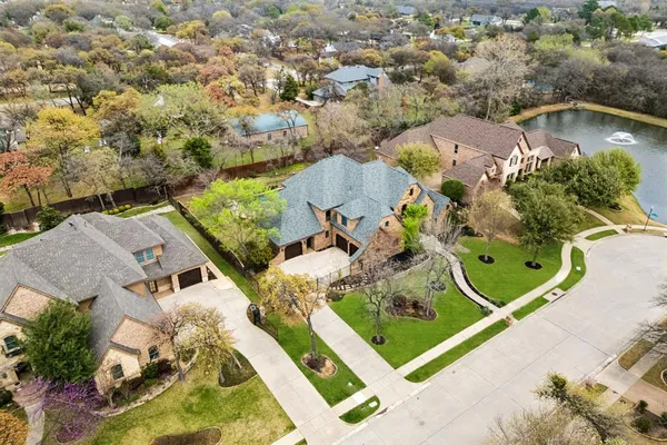 an aerial view of multiple house