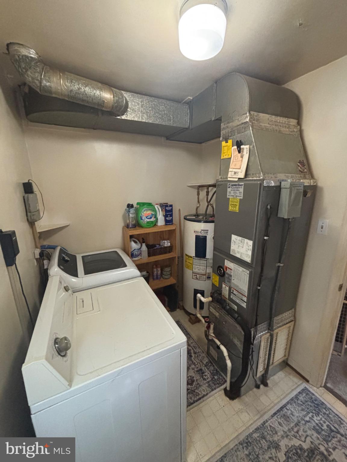 Efficient utility space with modern appliances.