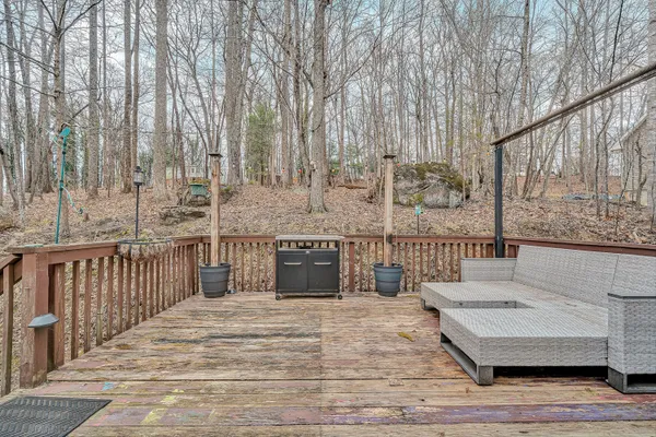 a balcony view with a outdoor space