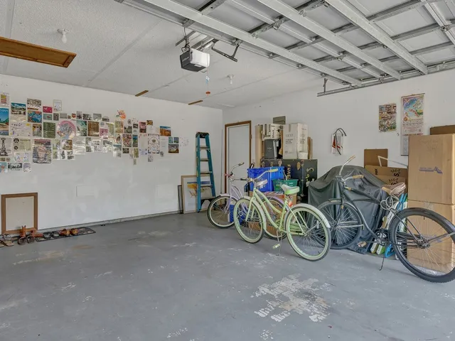 a view of a bike storage in a room