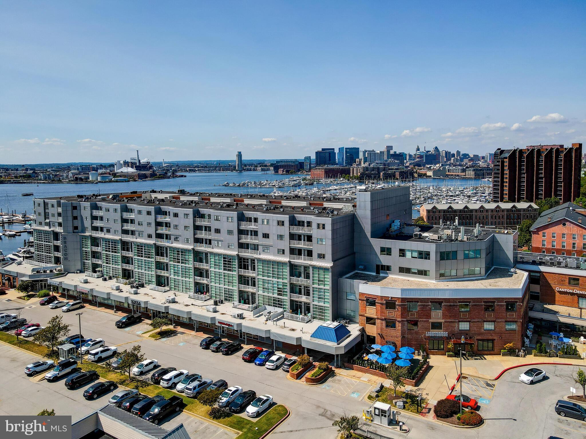 2702 Lighthouse Point East, Unit 638 Baltimore, MD 21224 - Photo 68 of 72 a city view filled with lots of different kinds of water
