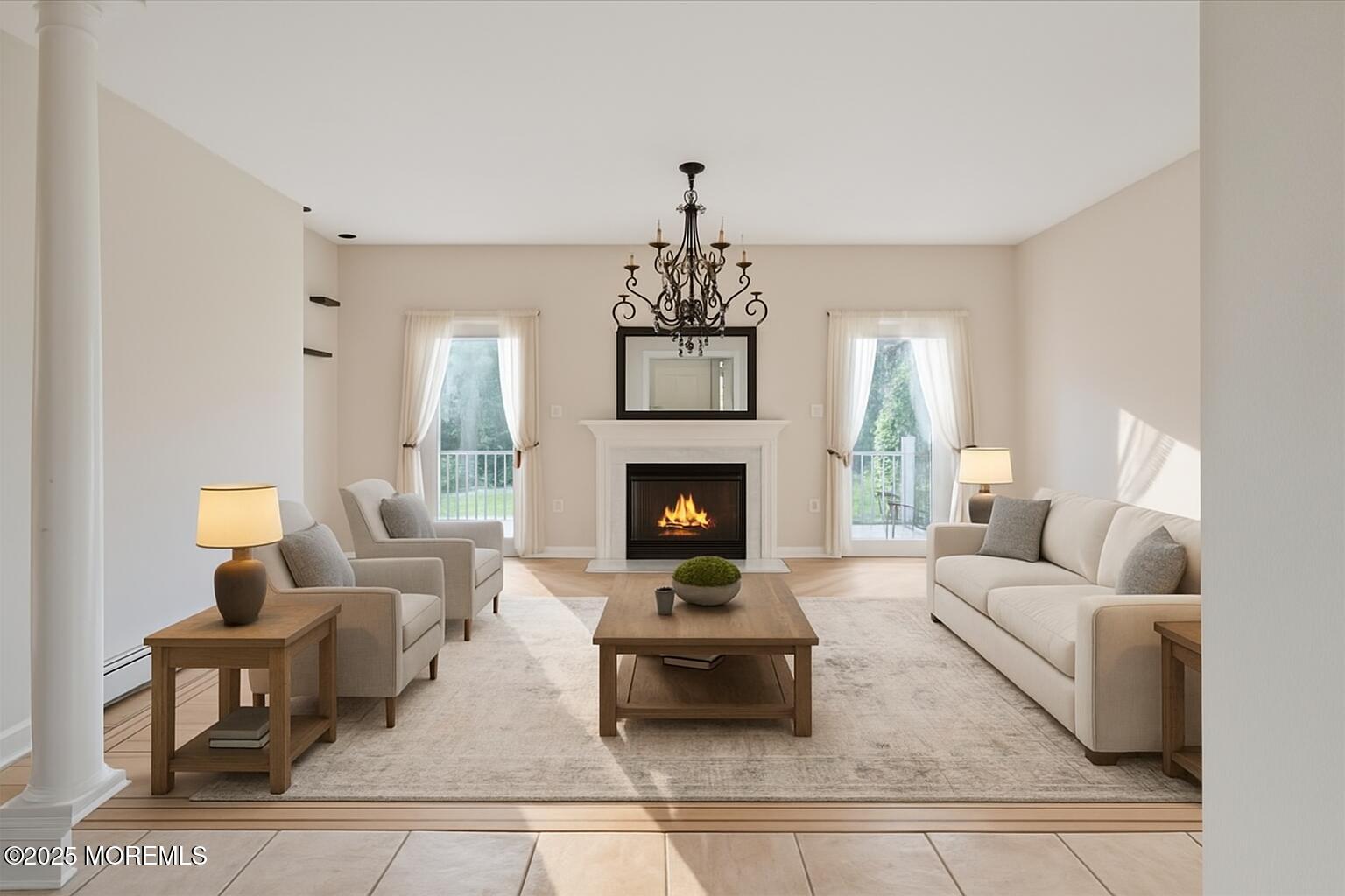 1621 Martin Road Neptune, NJ 07753 - Photo 12 of 54 a living room with furniture and a fireplace