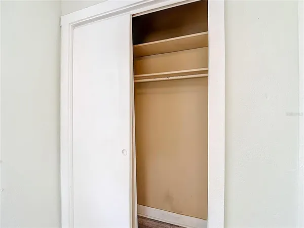 a close view of closet