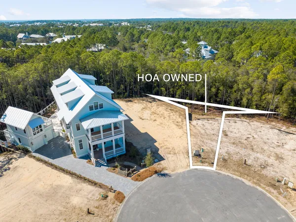 a view of a terrace with a small park