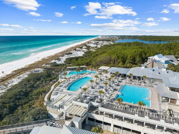 a view of a city and an ocean view