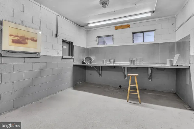 a room with cabinets