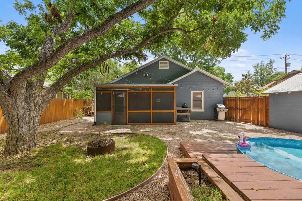 1218 South Myrtle Street Georgetown, TX 78626 - Photo 1 of 1 Private backyard with Cowboy Pool, shade tree and screened porch perfect for Texas summers!