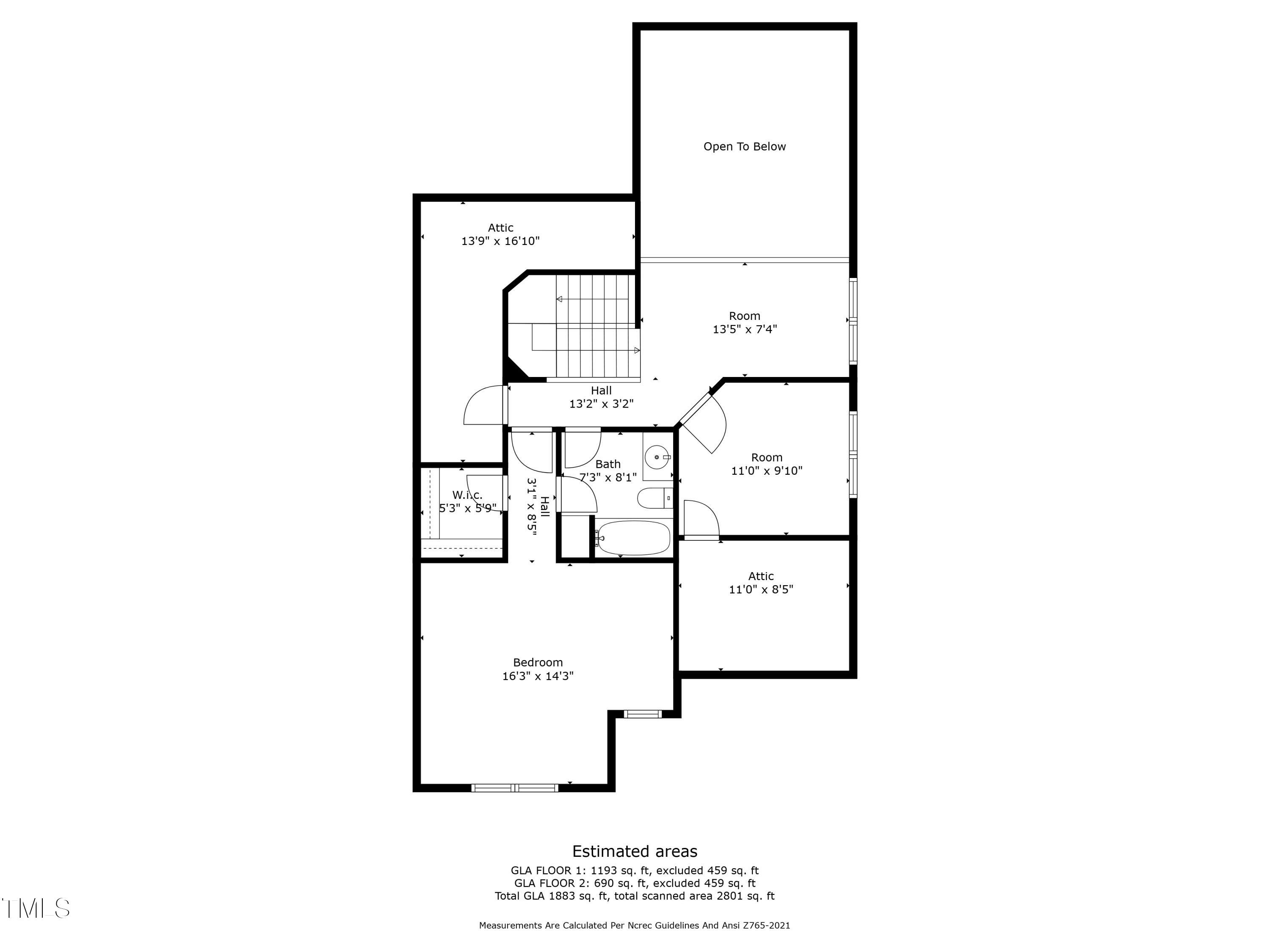 2520 Spring Oaks Way Raleigh, NC 27614 - Photo 33 of 34 2nd_floor_2520_spring_oaks_way_raleigh_w
