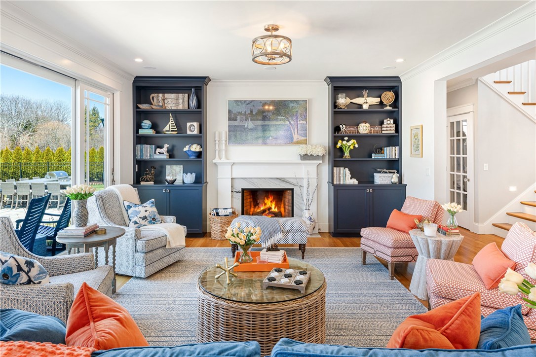 1048 Ocean Road Narragansett, RI 02882 - Photo 13 of 50 Built-ins & gas fireplace