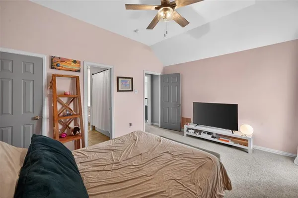 a view of hallway with stairs