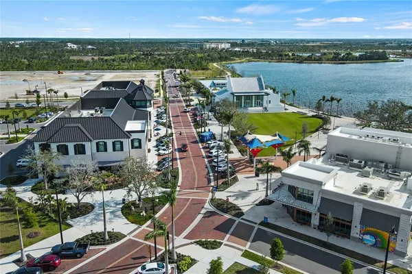 an aerial view of multiple house