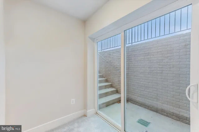 a view of wooden door