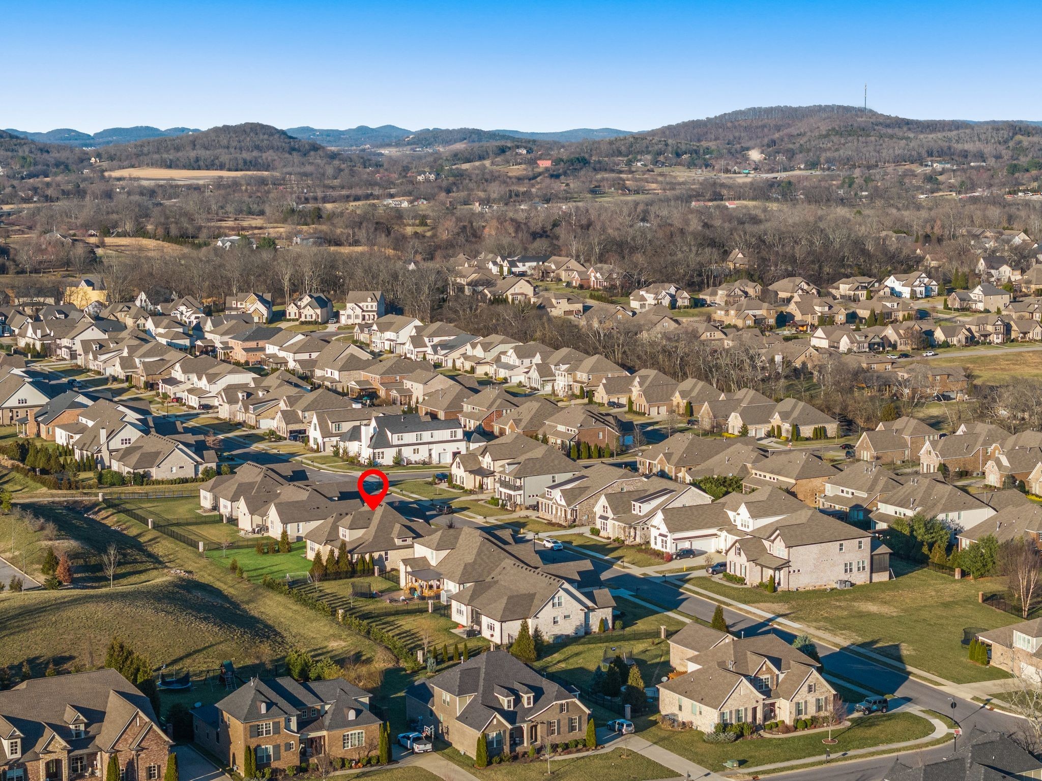 3226 Pleasantville Bridge Road Thompson's Station, TN 37179 - Photo 56 of 59 an aerial view of residential houses with outdoor space and trees