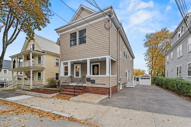 a view of a house with a patio