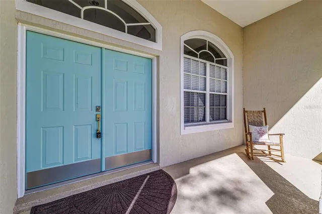 a view of front door of house