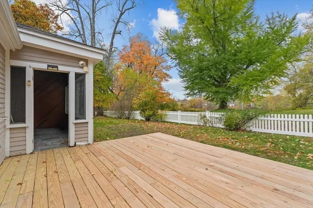 a view of backyard of a house