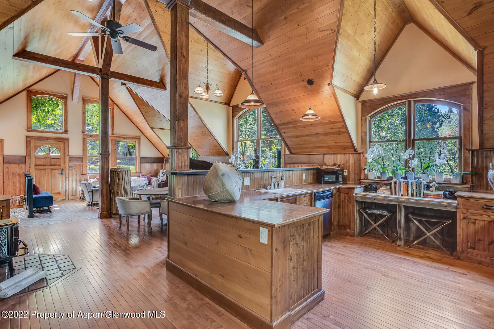 800 Dorais Way Redstone, CO 81623 - Photo 10 of 35 a kitchen with stainless steel appliances granite countertop a stove and cabinets