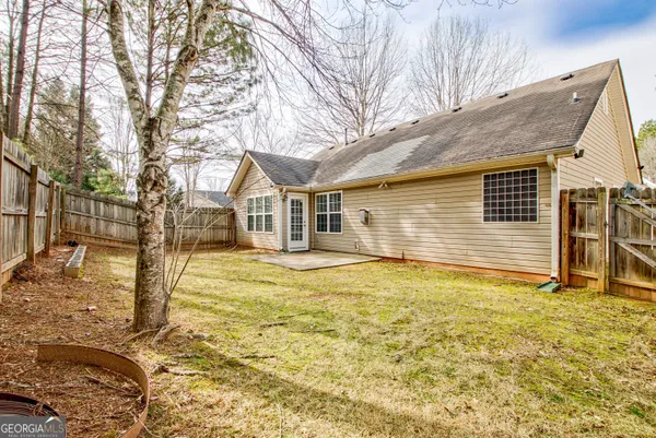 a backyard of a house