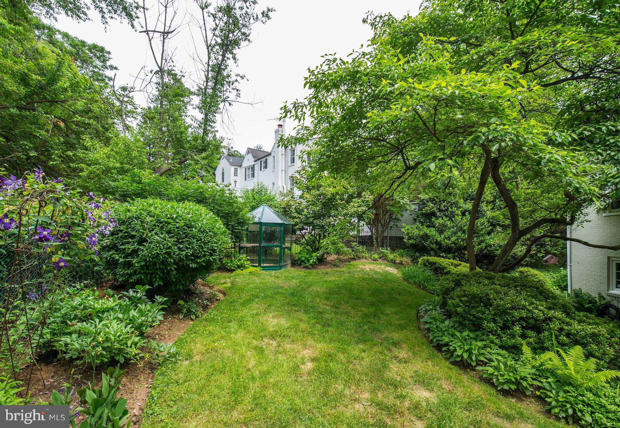 4711 Reservoir Road Northwest Washington, DC 20007 - Photo 22 of 30 Backyard with greenhouse