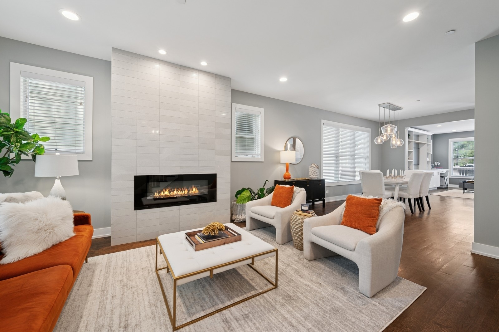 2119 Pioneer Road Evanston, IL 60201 - Photo 2 of 36 a living room with furniture and a fireplace