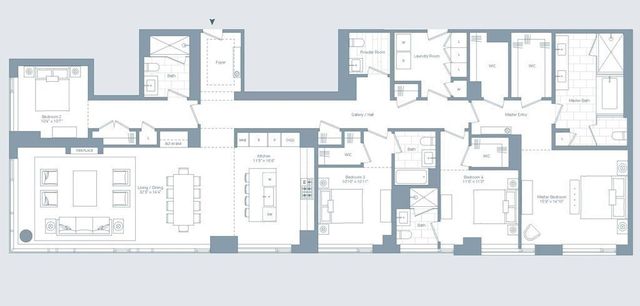 a bathroom with a bathtub and a large window