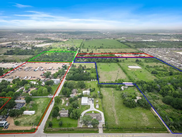 an aerial view of a city