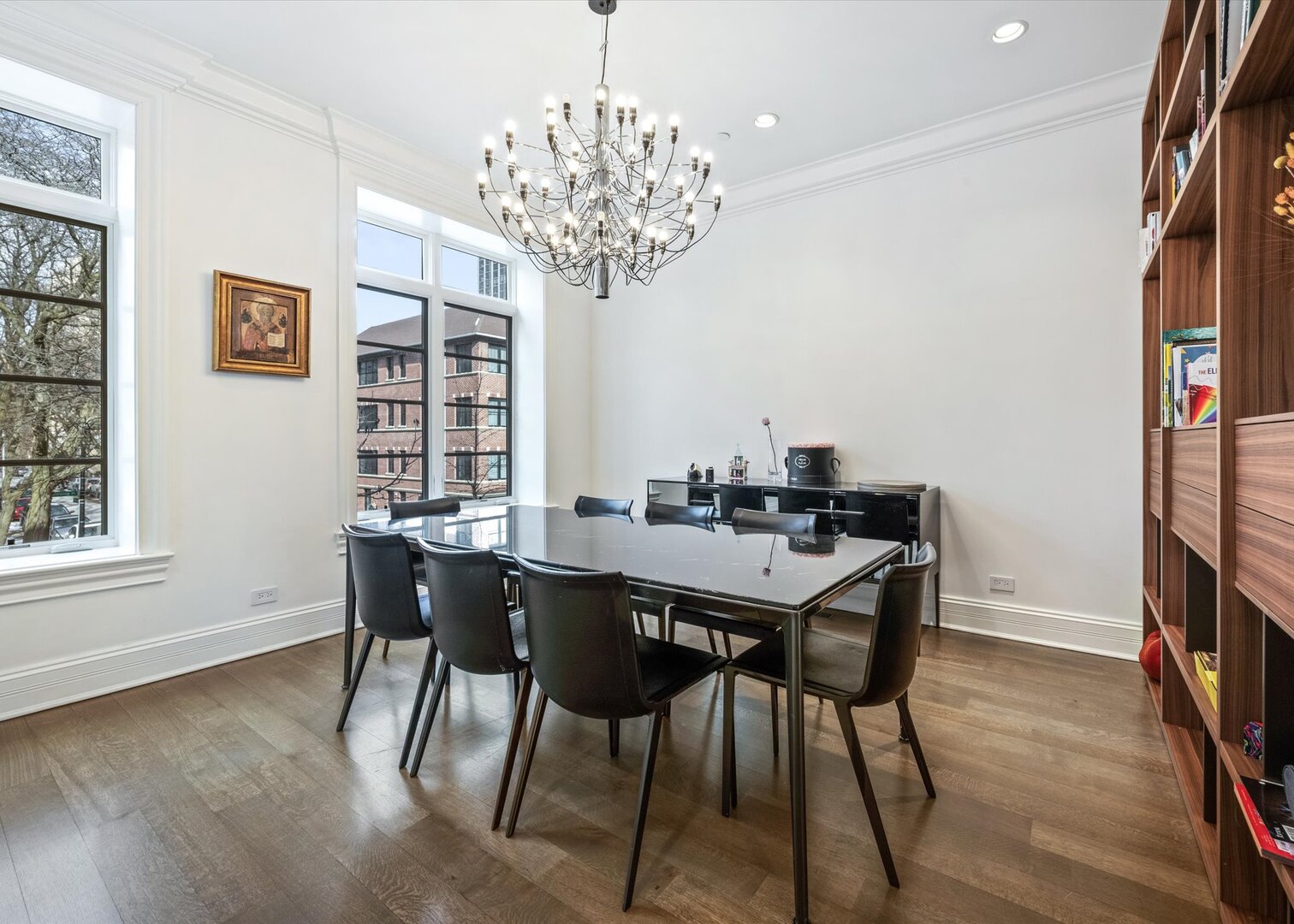 441 West Deming Place Chicago, IL 60614 - Photo 17 of 54 a view of a dining room with furniture window and wooden floor