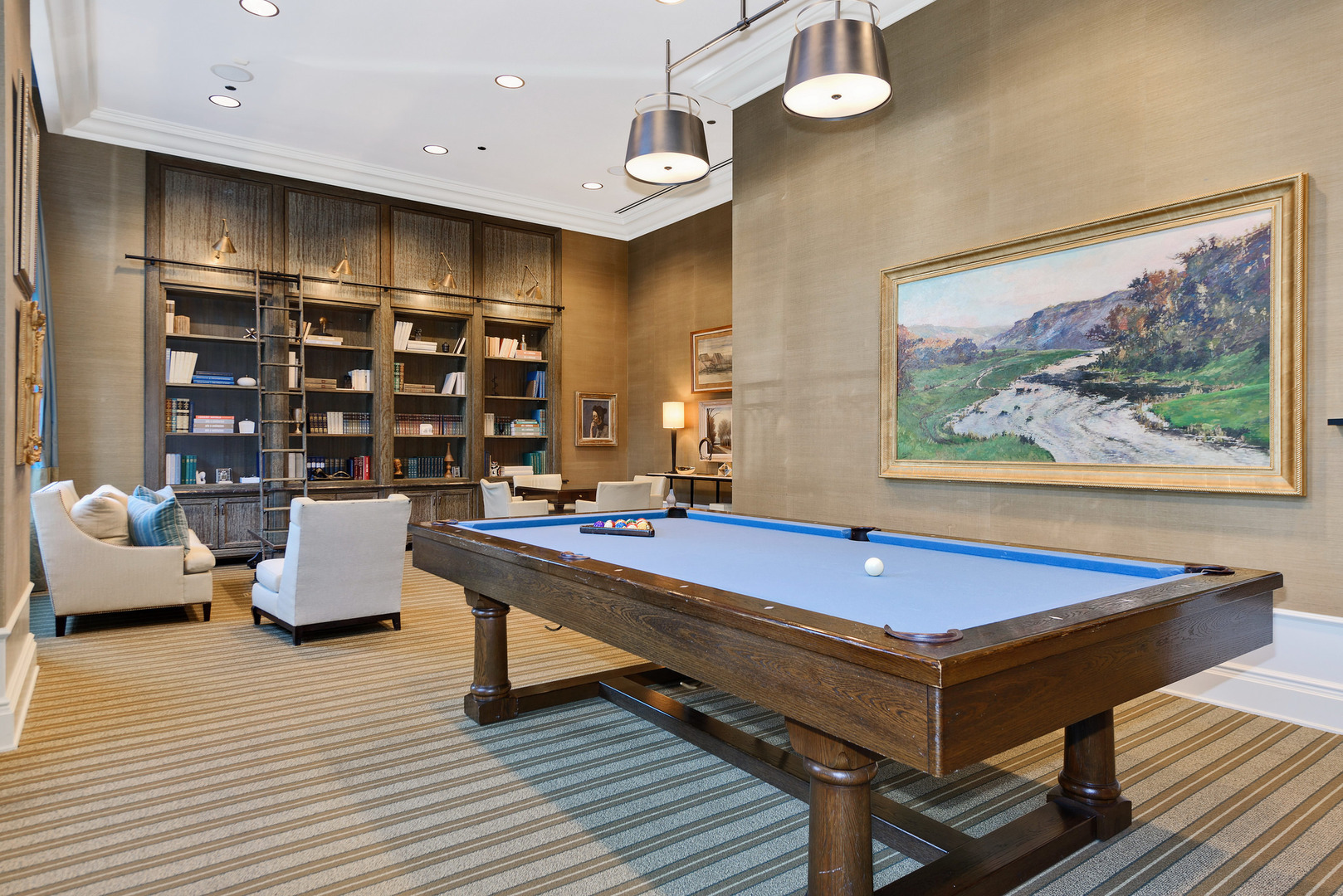 441 West Deming Place Chicago, IL 60614 - Photo 52 of 54 a living room with furniture a table and kitchen view