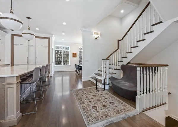 a view of entryway and dining room