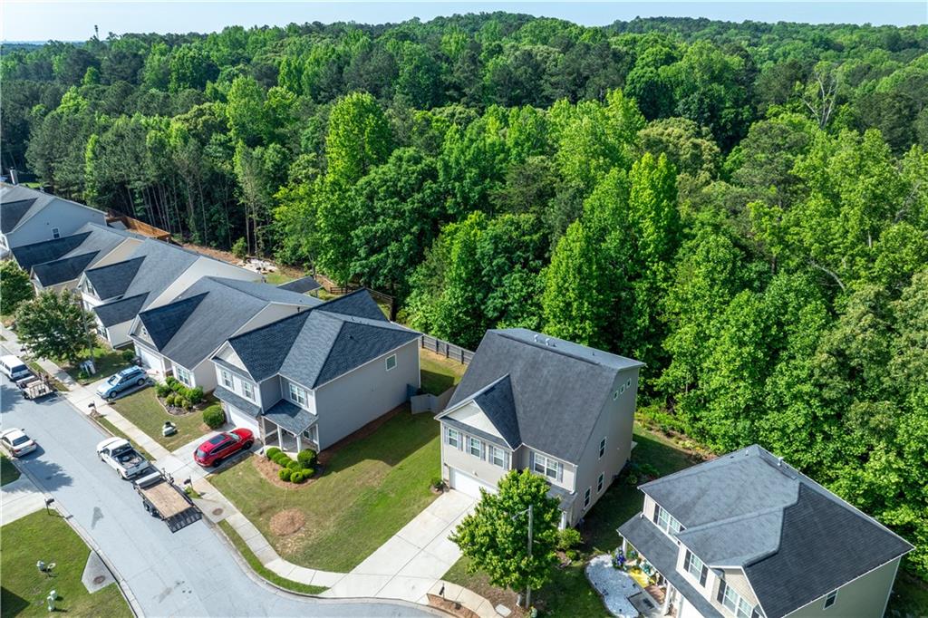 291 Boulder Run Hiram, GA 30141 - Photo 45 of 46 an aerial view of a house with garden space and street view