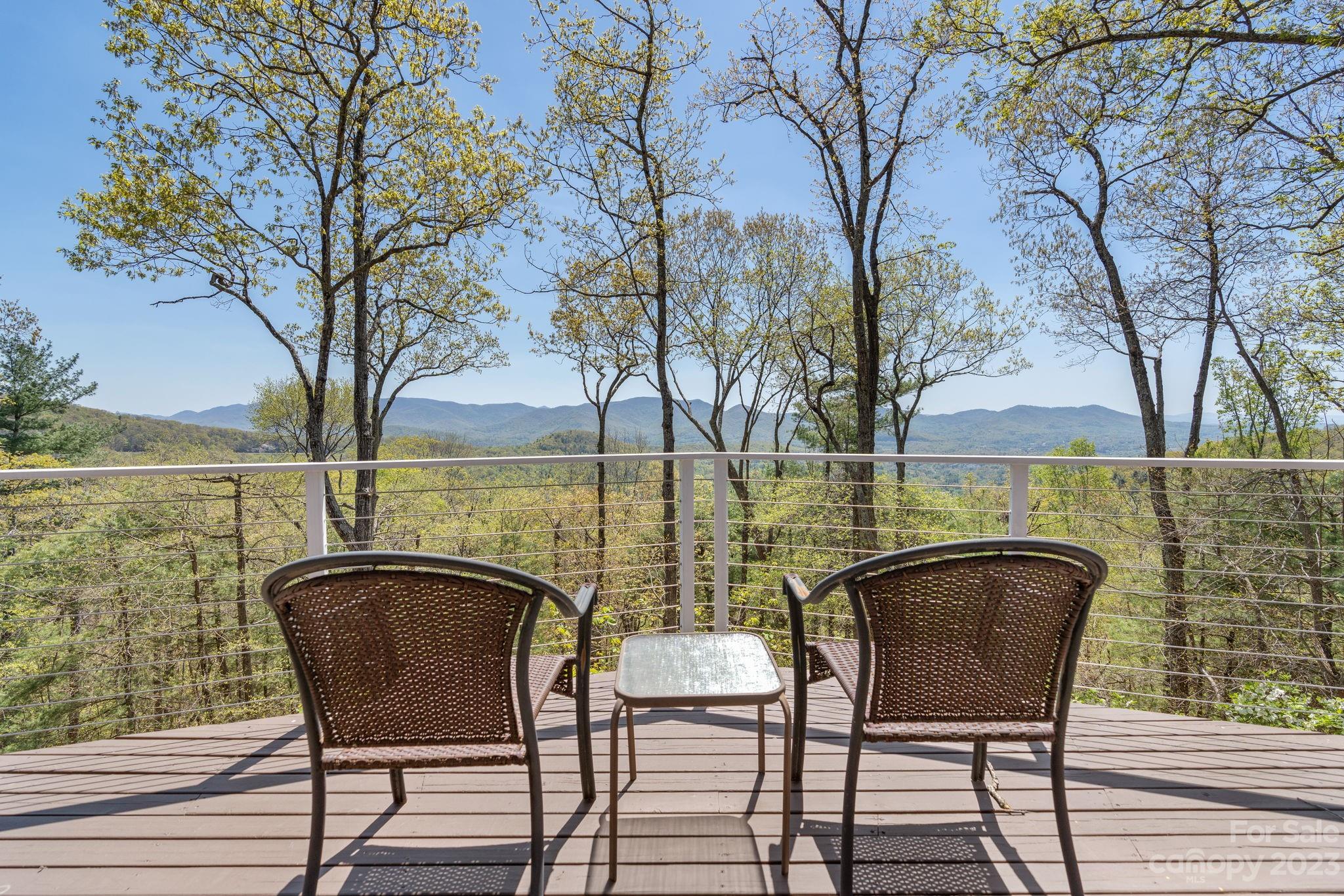 202 Mt Olive Drive Asheville, NC 28804 - Photo 16 of 48 a view of a chairs and table in the balcony
