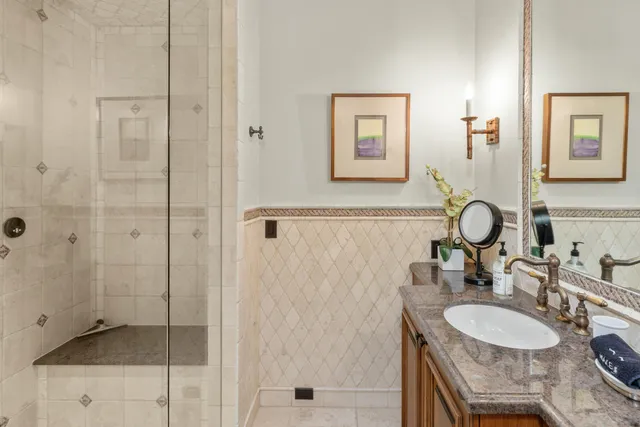 an aerial view of multiple house