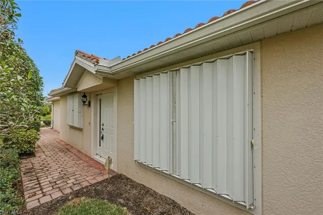 a view of a wooden door