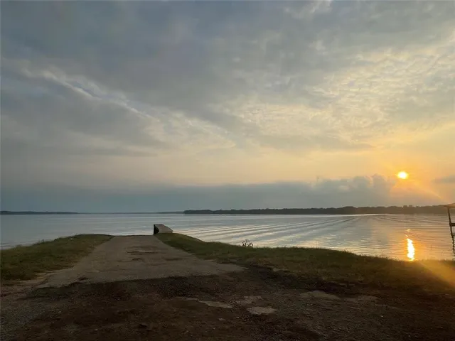 a view of an ocean and beach
