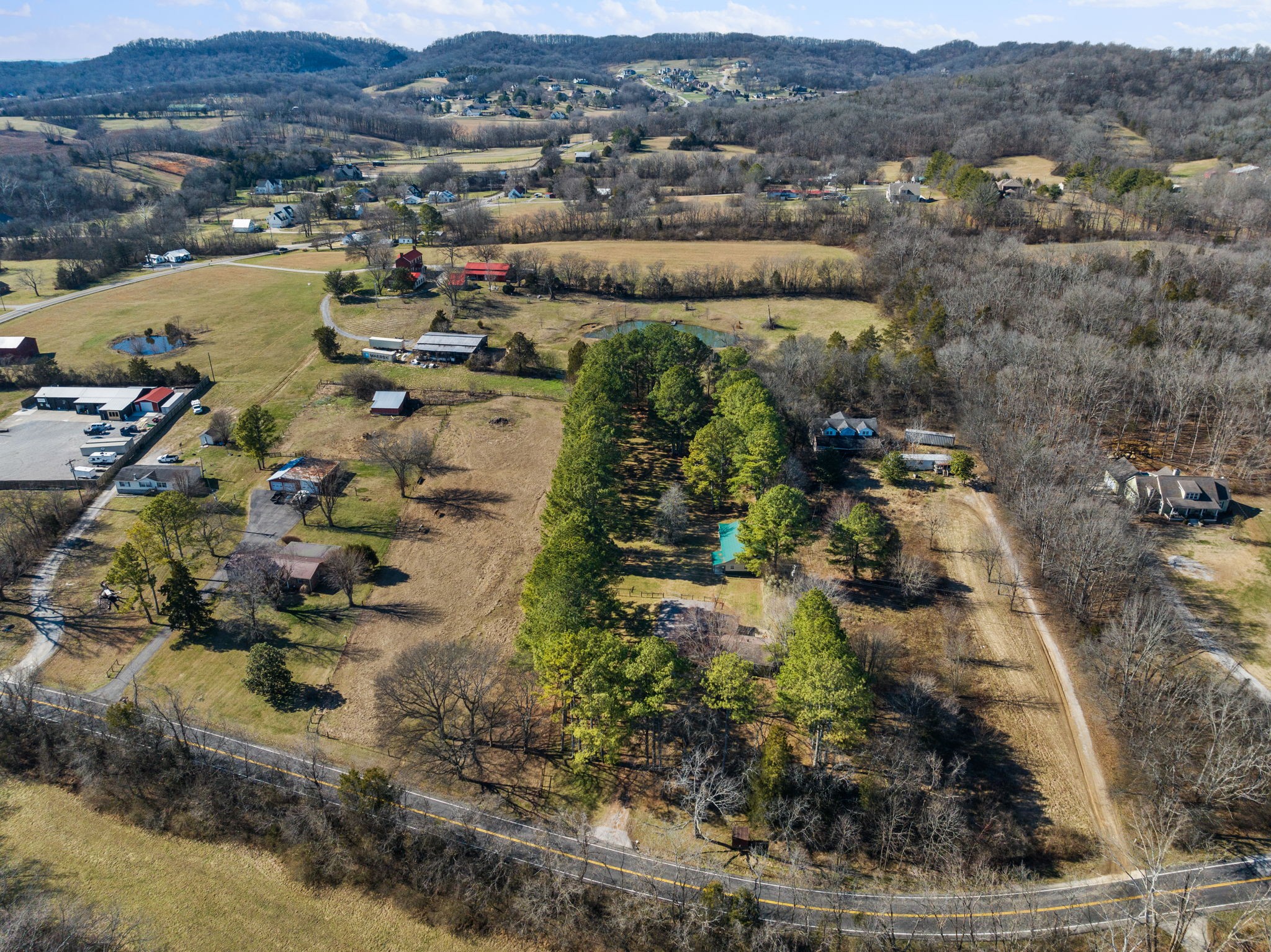 4431 Peytonsville-Trinity Road Franklin, TN 37064 - Photo 5 of 52 an aerial view of residential house with outdoor space and mountain view