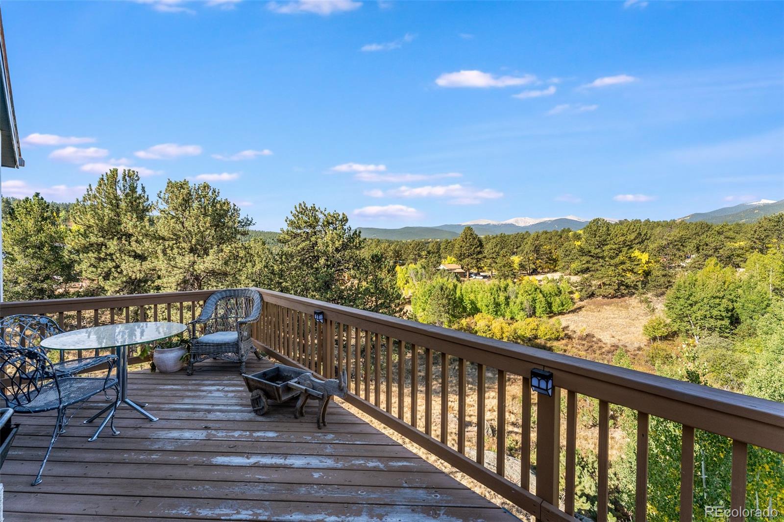285 Appleby Street Bailey, CO 80421 - Photo 24 of 35 a view of balcony with furniture