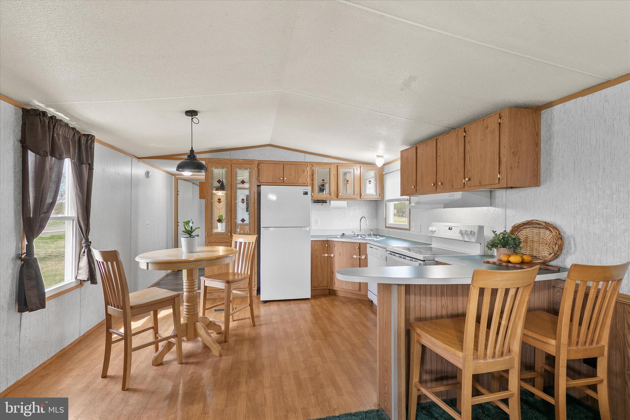 36999 Hudson Road Selbyville, DE 19975 - Photo 9 of 28 a kitchen with stainless steel appliances granite countertop a dining table chairs refrigerator sink and cabinets