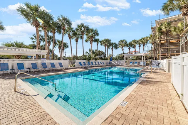 a building view with a garden space