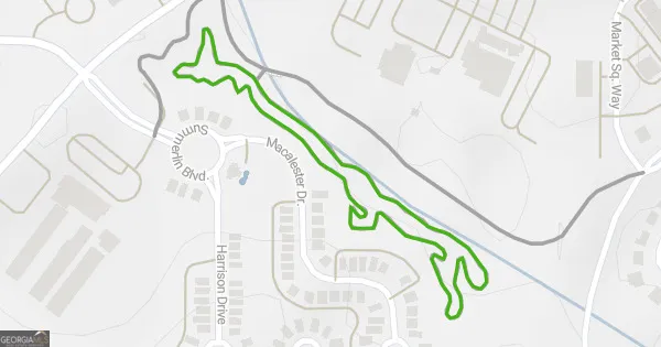 a view of a yard with plants and a trees